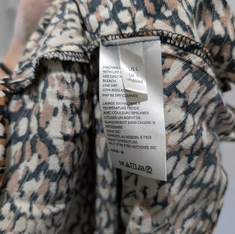 Free People French Quarter Mini Wrap dress cheetah print‎ size L